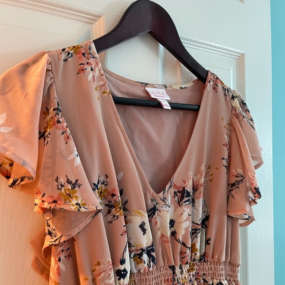 Isabel Maternity by Ingrid & Isabel Dresses & Skirts - Ingrid & Isabel Pink Floral Maternity Maxi Dres
